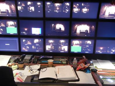 This is what my monitor wall  looks like during a 15 camera shoot. My office inside Denali California.